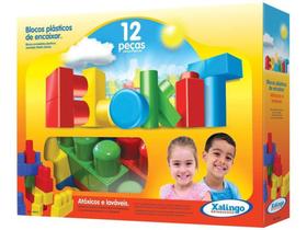 Blokit 12 pecas blocos plasticos de encaixe