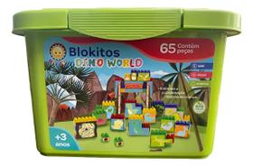 Blokitos Dino World 65pçs Blocos + Adesivo Color