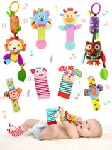 Bloobloomax Soft Baby Rattle Toy, Wrist Rattle Foot Finder Socks Set, Algodão e Pelúcia Brinquedos Infantis Recheados, Presente de Nascimento de Natal de Aniversário para Crianças Recém-Nascidas Crianças 8pcs-D