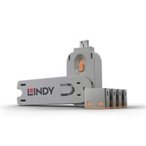 Bloqueador de Porta USB Lindy - Pacote com 4 unidades (laranja) Bloqueador de Porta USB Lindy - Pacote com 4 unidades (laranja)