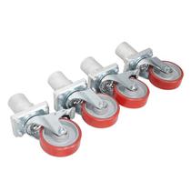 Bloqueio de freio Prox XSQ-10W StageQ Staging Pernas de palco de 10" de altura com rodízios de aço de borracha de 5" Conjunto de 4