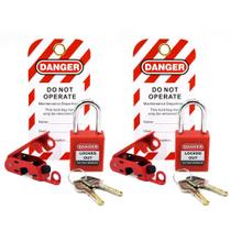 Bloqueio do disjuntor Tagout HilkCo para caixa vermelha de 110V-220V
