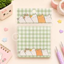 Bloquinho Adesivado Pets Kawaii Papelaria Fofa 80 Folhas 5 Modelos Sortidos Cor:Verde Bloquinho Adesivado Pets Kawaii Papelaria Fofa 80 Folhas 5 Modelos Sortidos Cor:Verde
