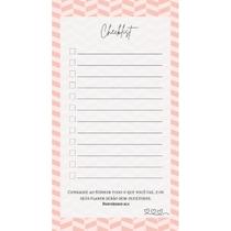 Bloquinho Checklist - Minimalista - Rosa Bloquinho Checklist - Minimalista - Rosa