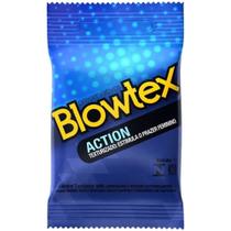 Blowtex preservativo action texturizado com 3 unidades