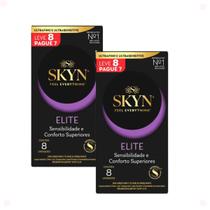 Blowtex Skyn Elite Sem Látex Extra Fino 2 Caixas com 8 Unidades TOTAL 16 PRESERVATIVOS Blowtex Skyn Elite Sem Látex Extra Fino 2 Caixas com 8 Unidades TOTAL 16 PRESERVATIVOS