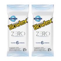 Blowtex Zero Mais Fino 2 Pacotes com 6 - Total 12 Preservativos