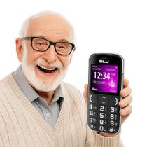 Blu Joy 2.4 Celular Fácil para Idosos com Botão SOS e Teclado Grande