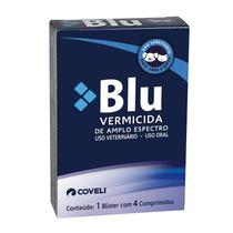 Blu Vermífugo Cães e Gatos 4 Comprimidos Coveli - Coveli