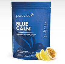 Blue Calm Sabor de Limão,Camomila,Maracujá e Spirulina Azul de 250 g Pura Vida