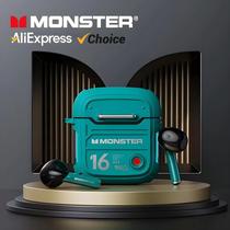 Bluetooth 5.3 Fone De Ouvido Para Jogos Sem Fio Monster XKT16 HiFi Sound HD Call Touch Control