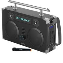 Bluetooth Boombox Bumpboxx Ultra Plus com microfone e alça preta