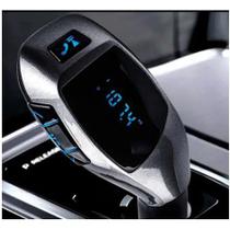 Bluetooth Para Carro Com Transmissor Fm com Controle Remoto Entrada Cartão de Memória Pendrive