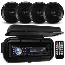 Bluetooth sem fio Marine Audio Stereo Pyle com alto-falante de 6,5"