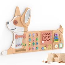 BlueWood Tablero de Actividades Infantil Corgi para Pared, Juguete Montessori para Niños Pequeños