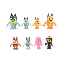 Bluey E Bingo Anime Figuras De Ação 8 Peças Pvc Articulações Móveis Modelo Bonecas Decoração De Bolo