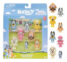 Bluey - Kit Com 8 Personagens Colecionáveis 6cm - Friends Pack