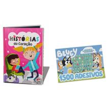 BLUEY PRANCHETA PARA COLORIR COM 1500 ADESIVOS + Brinde