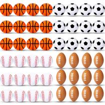Blulu Mini Foam Sports Stress Balls, pacote 72, 4 tipos, 4 cm