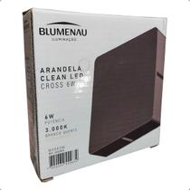 Blumenau Arandela Clean LED Cross 6w 3000k Marrom Bivolt 4 Fachos Blumenau Arandela Clean LED Cross 6w 3000k Marrom Bivolt 4 Fachos