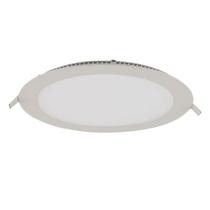 Blumenau - Painel LED Slim 18W 3000k Embutir Redondo Alumínio Branco Quente