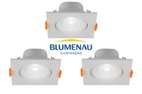 Blumenau spot emb quad 8w led 6500k