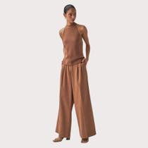 Blusa 360 Shoulder Crepe Gola Alta Blusa 360 Shoulder Crepe Gola Alta