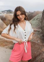 blusa abotoamento madeira Modelan
