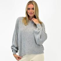 Blusa Absolutti Tricot Manga Morcego Gola Canoa Feminina Blusa Absolutti Tricot Manga Morcego Gola Canoa Feminina