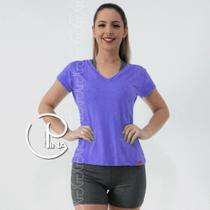 Blusa Academia Ginástica Gola V em Visco PINA