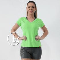 Blusa Academia Ginástica Gola V em Visco PINA