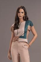 Blusa Adulto Estampada Miravest - Casual Inverno Bege