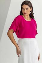 Blusa AirFlow Rosa com Detalhe de Botões Decorativos Mirasul Blusa AirFlow Rosa com Detalhe de Botões Decorativos Mirasul