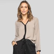 Blusa Aishty Gola V Manga Longa Feminina