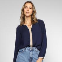 Blusa Aishty Gola V Manga Longa Feminina