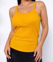 blusa alça fina canelado feminino com bojo fashion