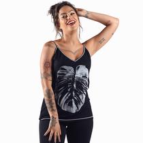 Blusa Alça Fina Estampa Costela Adão Moda Feminina