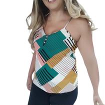 Blusa Alcinha Regulável Regata Feminina Viscose GG 44 ao 46