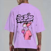 Blusa Algodão Camiseta Masculina OVERTEC Estamp Pantera Oversized Modinha StreetWear