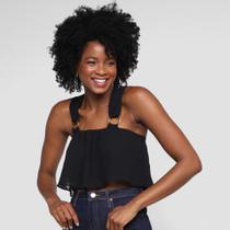 Blusa All's Cropped Alças Ilhós Feminina