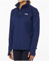 Blusa Alliance Feminina TYR Pullover 1/4 Zip em Poliéster com Spandex para Aquecimento e Pós-Treino