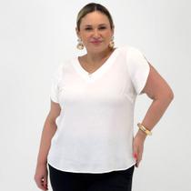 Blusa Alpelo Plus Size Básica Manga Curta Feminina