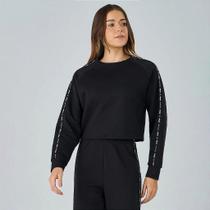 Blusa Alto Giro Raglan Com Elástico Personalizado WT26 Preto