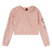 Blusa Amora Cropped Manga Longa Rosa Pluma