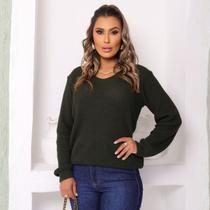 Blusa Ampla De Tricot Manga Longa Feminina Revanche Albatana Blusa Ampla De Tricot Manga Longa Feminina Revanche Albatana