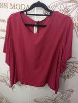 Blusa ampla em viscose marsala