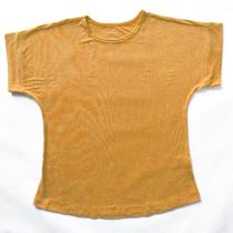 Blusa ampla feminina, basic+, em malha viscose com elastano, referencia b984 na cor mostarda Blusa ampla feminina, basic+, em malha viscose com elastano, referencia b984 na cor mostarda