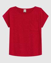 Blusa Ampla Feminina Detalhe Bolso Frontal Em Viscose Stretch