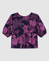 Blusa Ampla Feminina Estampada Em Algodão