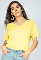 Blusa Ampla Morcego Acangatá Gola V Canário Amarelo